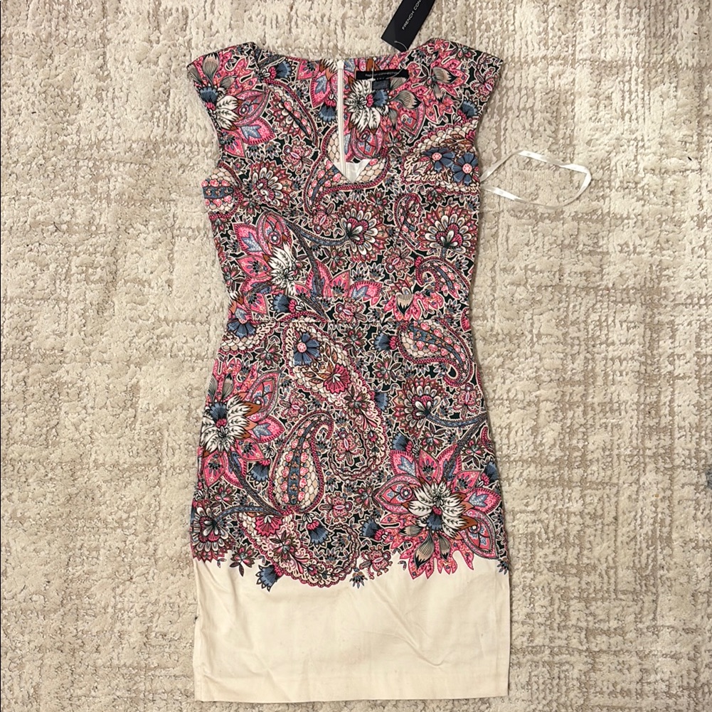 Floral Paisley Pink And Cream Dress